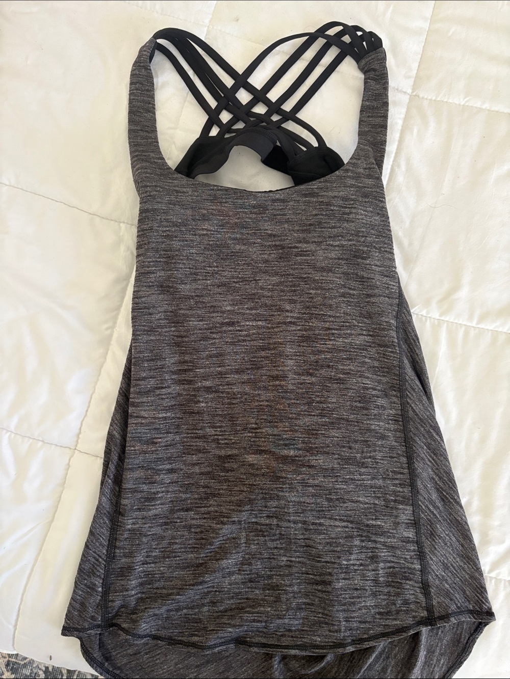 Lululemon Gray Strappy Top